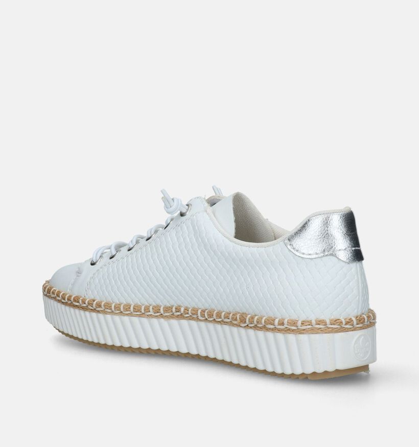 Rieker Witte Sneakers voor steunzolen voor dames (335503) - geschikt voor steunzolen