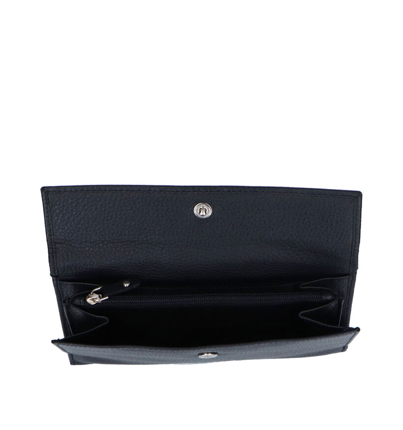 Crinkles Zwarte Overslagportemonnee voor dames (340498)