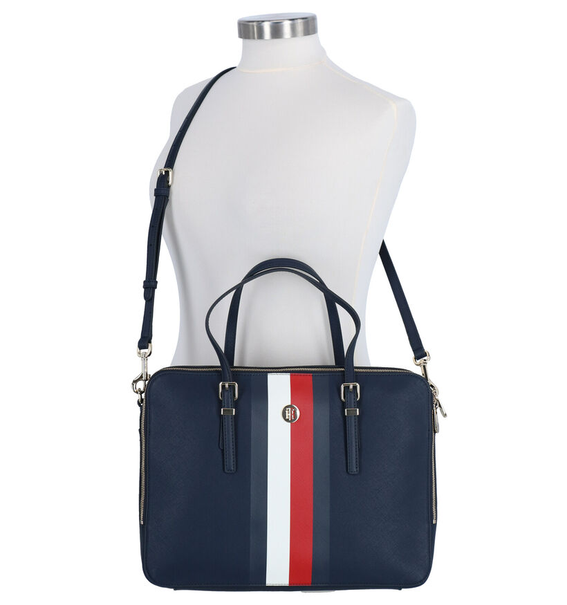 Tommy Hilfiger Honey Blauwe Laptoptas in kunstleer (256964)