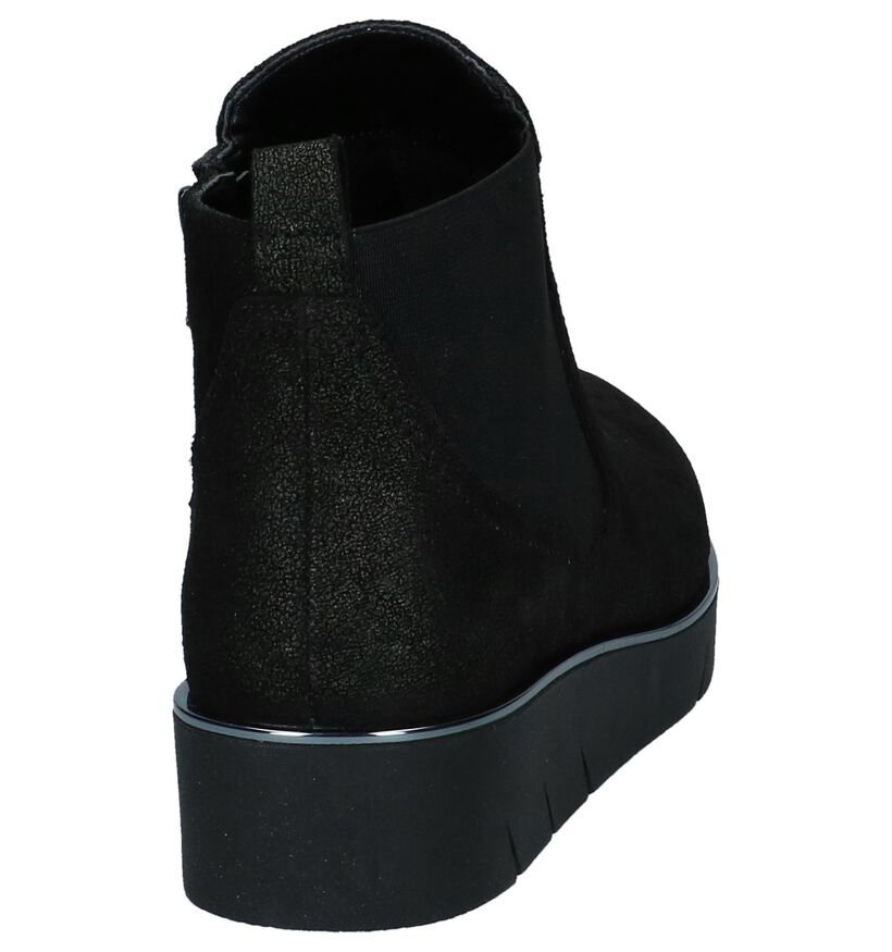 The Flexx Vanessa Zwarte Metallic Boots in daim (223910)