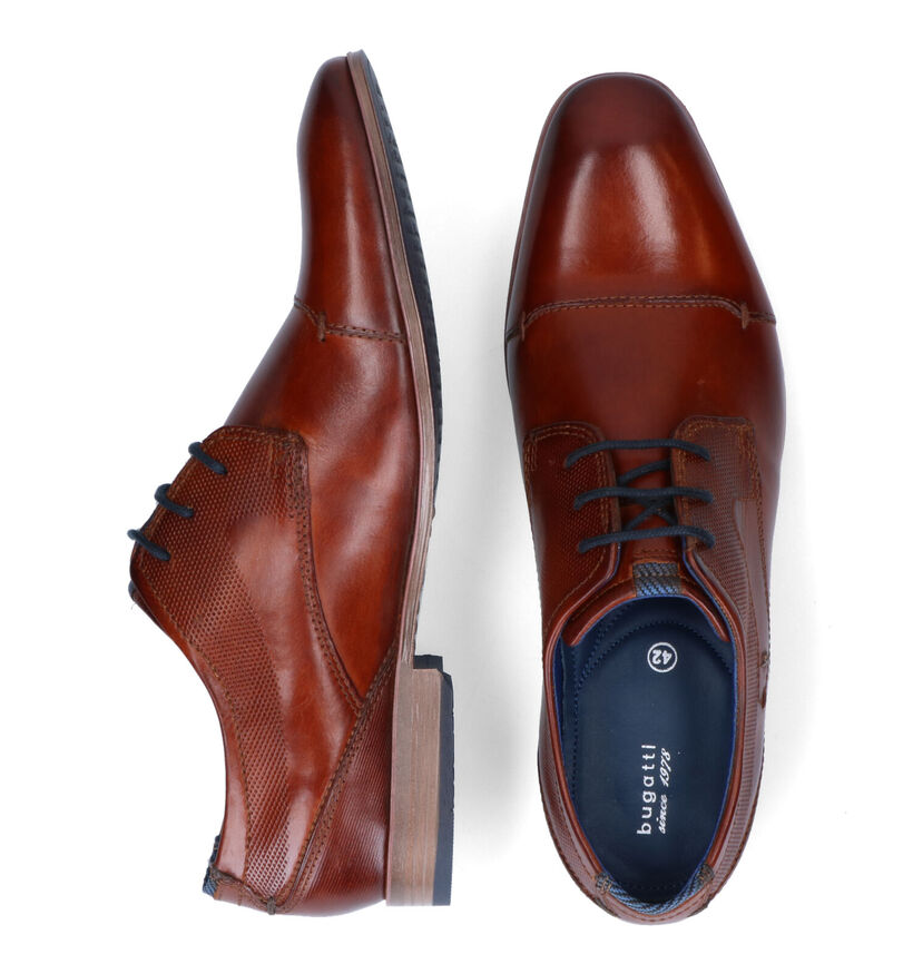 Bugatti Mattia Chaussures à lacets en Cognac pour hommes (306425)