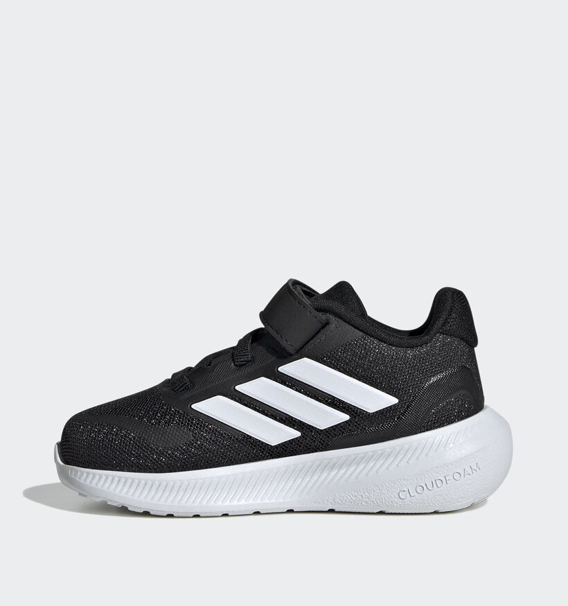 adidas RunFalcon 5 Baskets en Noir pour filles, garçons (350247) - pour semelles orthopédiques