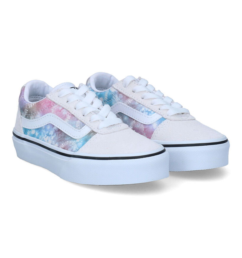 Vans Ward Heart Tie Dye Baskets en Blanc pour filles (303050)