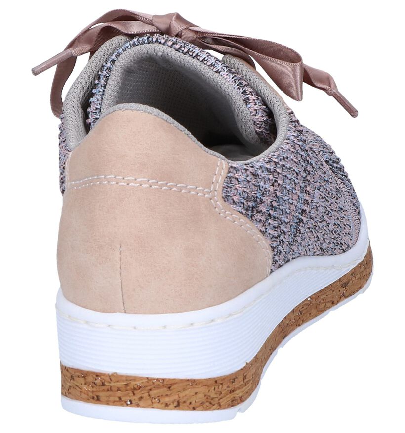 Rieker Chaussures à lacets en Rose en textile (239625)