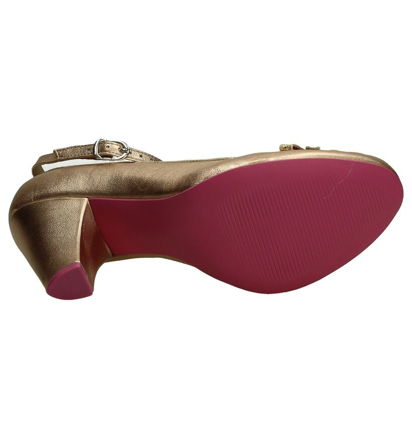 Oranje High Heels Pumps met Bandje Cristofoli, , pdp