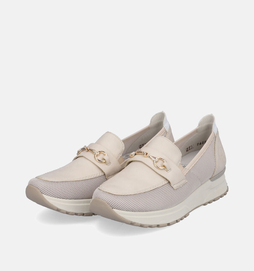 Rieker Beige Instappers voor dames (351231) - geschikt voor steunzolen