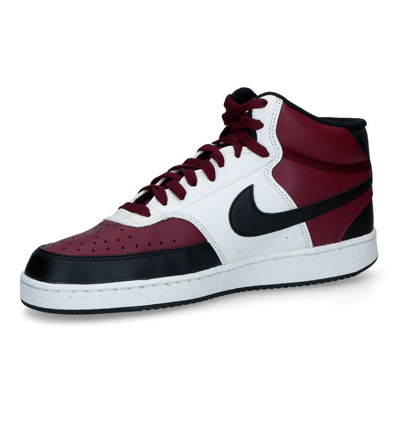 Nike Court Vision Mid Baskets en Bordeaux pour hommes (316523)