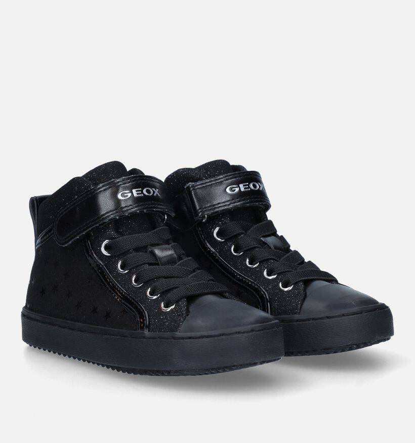 Geox Kalispera Zwarte Hoge Sneakers voor meisjes (328518) - geschikt voor steunzolen