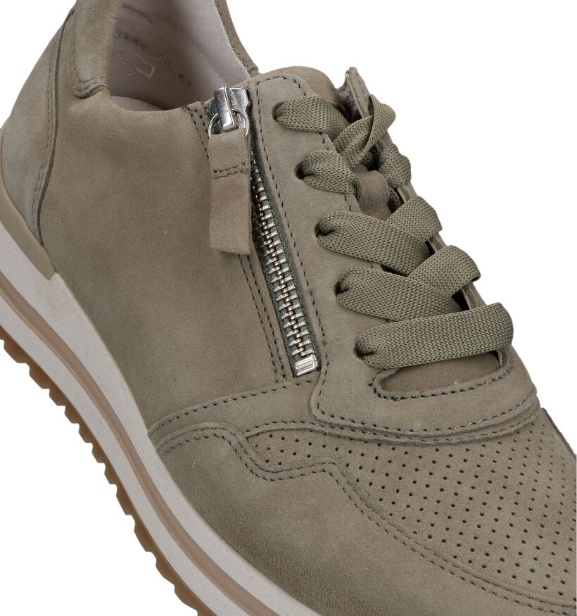 Gabor OptiFit Groene Sneakers voor dames (323170) - geschikt voor steunzolen