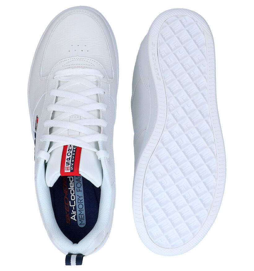 Skechers Sport Court Witte Sneakers in leer (279350)