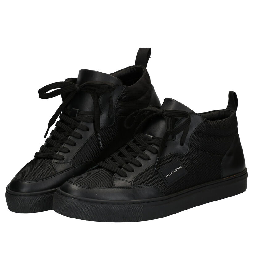 Antony Morato Zwarte Hoge Schoenen in leer (282683)