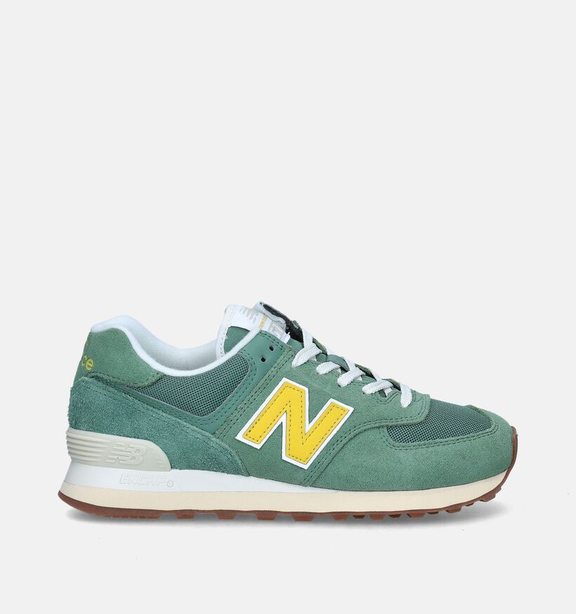 New Balance WL 574 Baskets en Vert pour femmes (349411) - pour semelles orthopédiques
