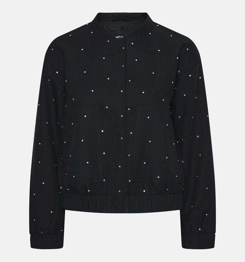 Pieces Rinnie Zwarte Bomber jas voor dames (348366)