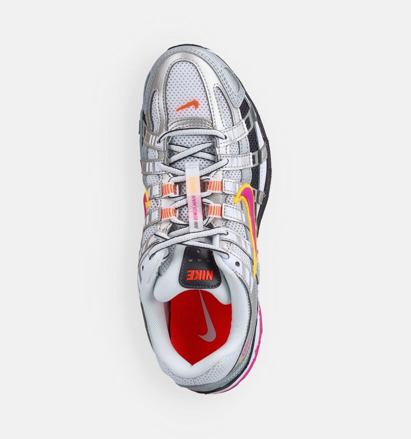 Nike P6000 Zilveren/Fuchsia Sneakers voor dames (372030)