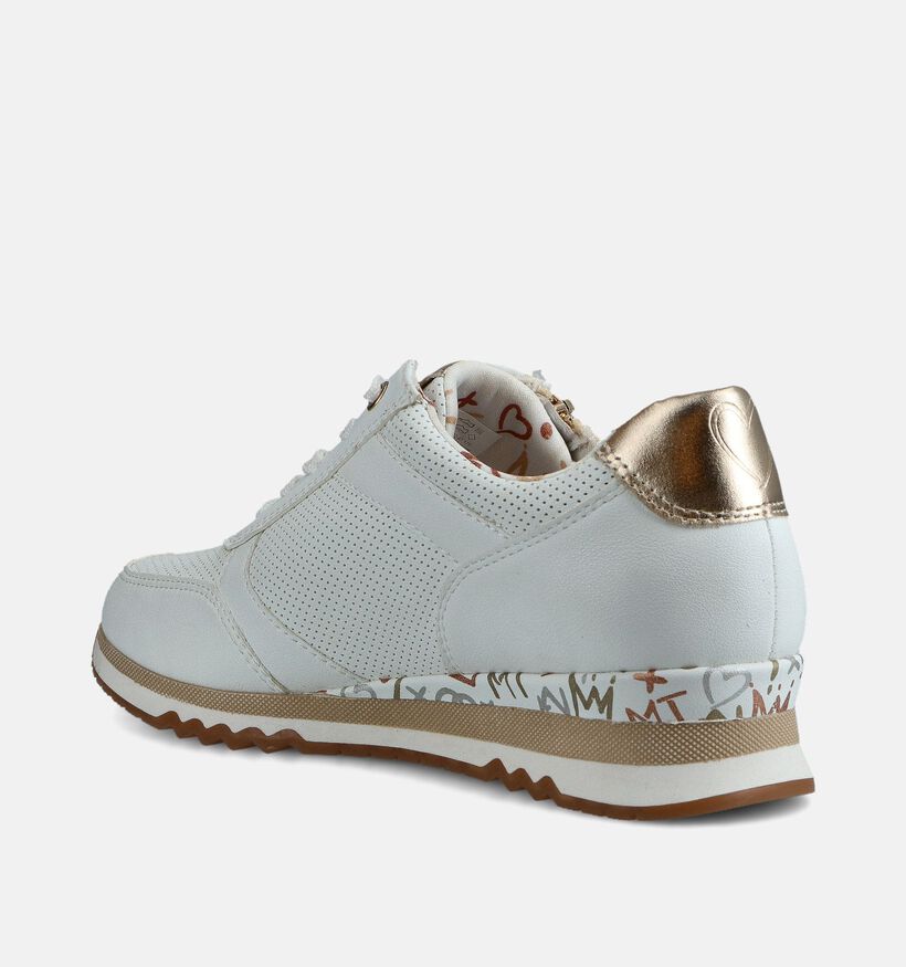Marco Tozzi Witte Veterschoenen voor dames (367949) - geschikt voor steunzolen