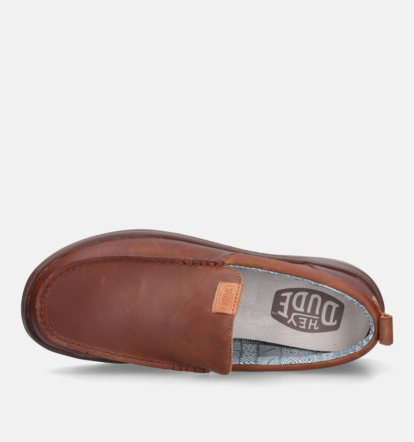 HEYDUDE Wallt Grip Moo Cognac Mocassins voor heren (330188) - geschikt voor steunzolen