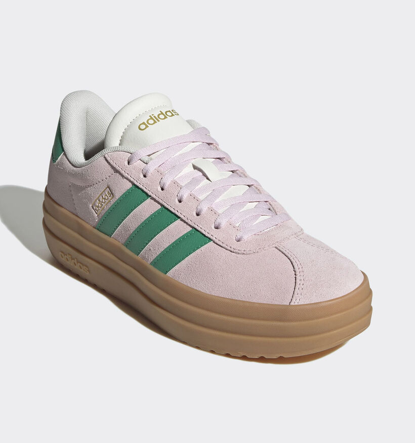 adidas VL Court Bold Baskets en Rose/Vert pour femmes (365348) - pour semelles orthopédiques
