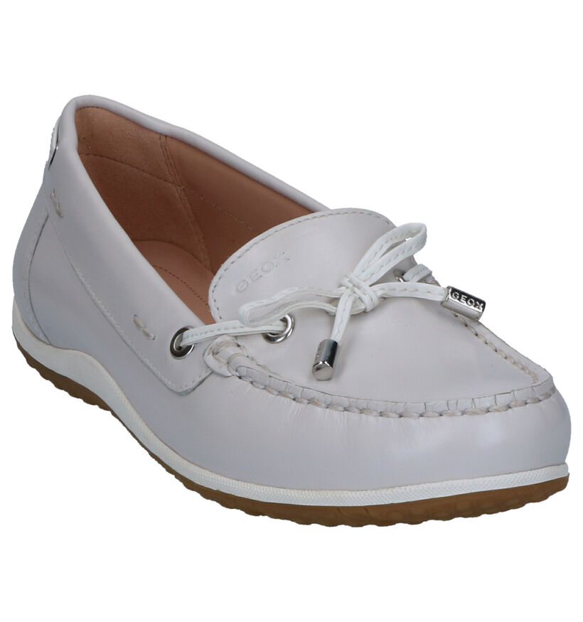 Geox Vega Moc Mocassins en Ecru pour femmes (303577)