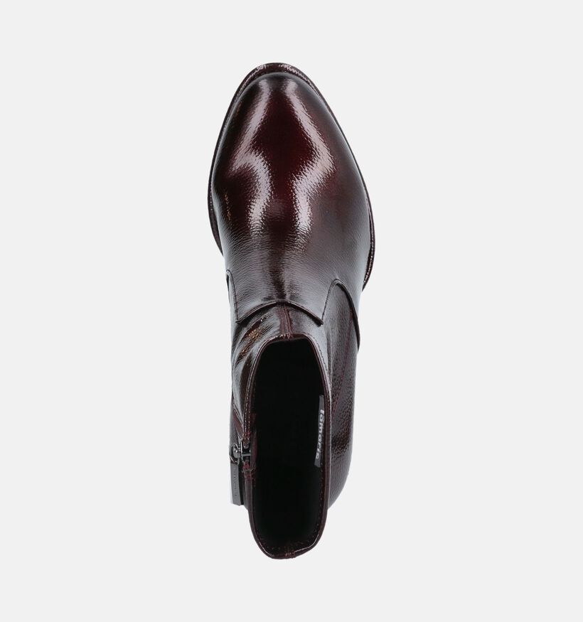 Tamaris Donkerbordeaux Enkellaarzen voor dames (376631)