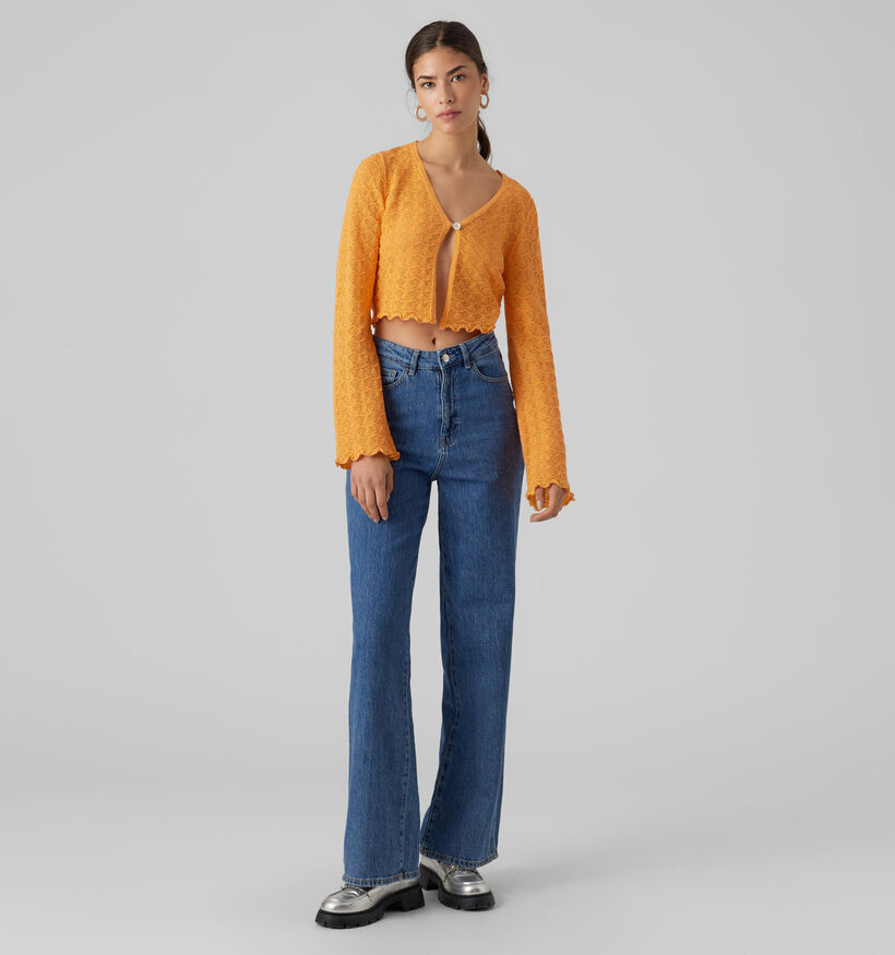 Vero Moda Lollie Cardigan en tricot en Orange pour femmes (327192)