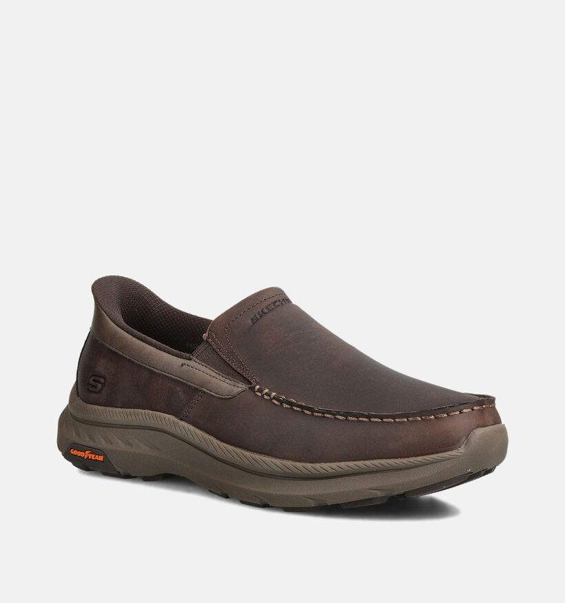 Skechers Slip-ins Pollard - Osgood Chaussures à enfiler en Marron pour hommes (362179)