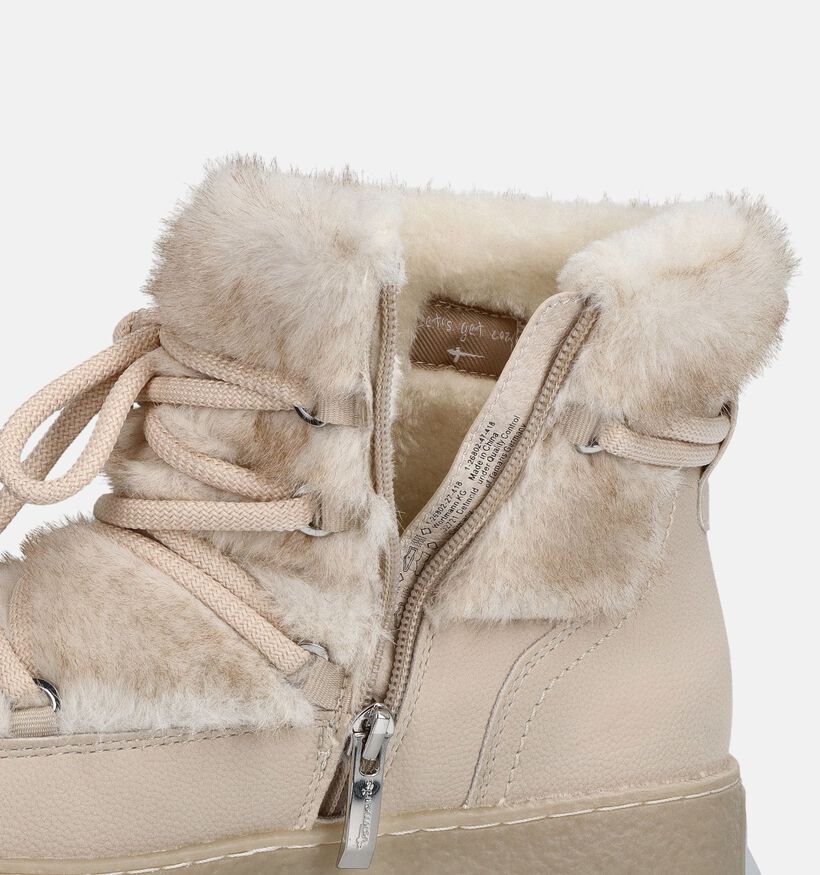 Tamaris Boots en Ecru pour femmes (378983) - pour semelles orthop&eacute;diques