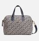 Tommy Hilfiger Jacquard Duffle Beige/Blauwe Handtas voor dames (359256)