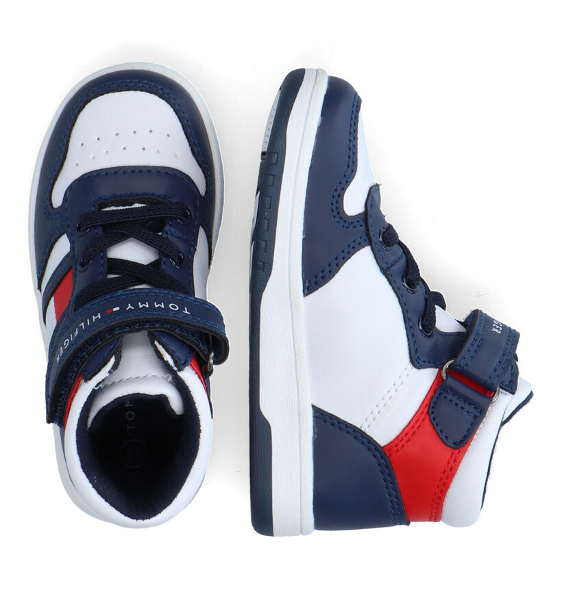 Tommy Hilfiger Blauw/Witte Hoge Sneakers voor jongens (312038)