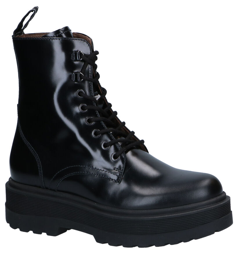 NeroGiardini Boots à lacets en Noir en cuir (296629)