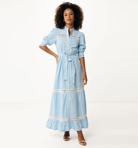 Robe longue bleu