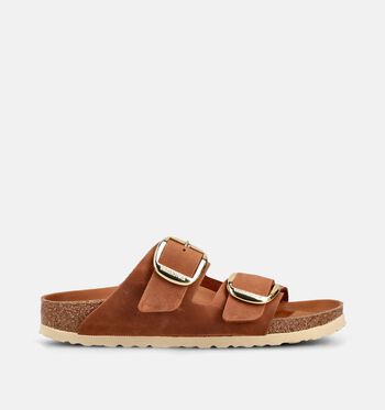 Birkenstock Arizona Slippers Black/Cognac