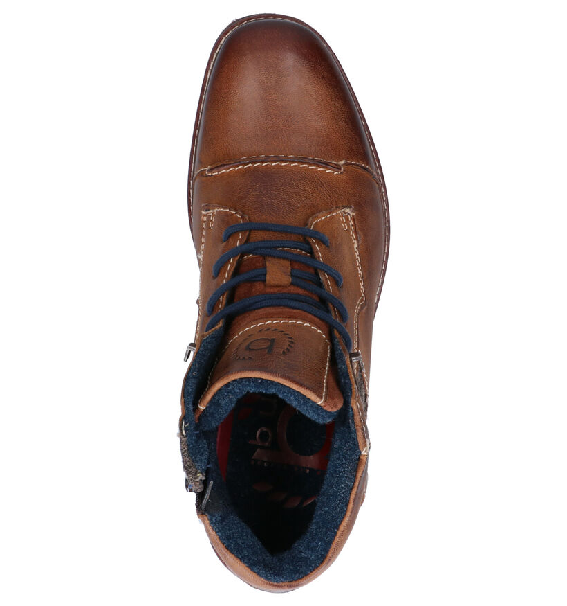 Bugatti Chaussures hautes en Cognac en cuir (255346)