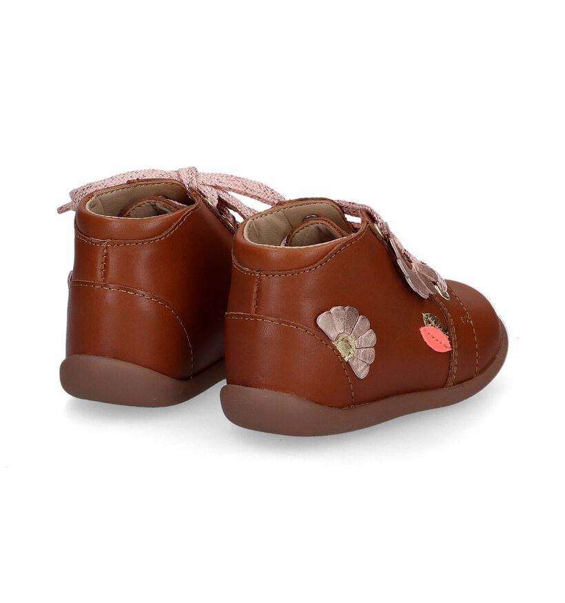Pom d'Api Stand Up Flo Chaussures pour bébé en Cognac en cuir (304798)