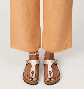 Birkenstock Gizeh Slippers Black/White/Graceful Pearl White/Blue/Copper