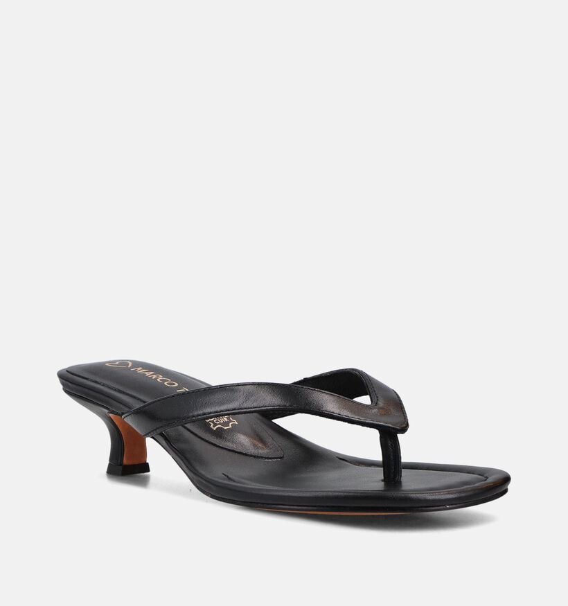 Marco Tozzi Nu-pieds &agrave; talons en Noir pour femmes (373355)