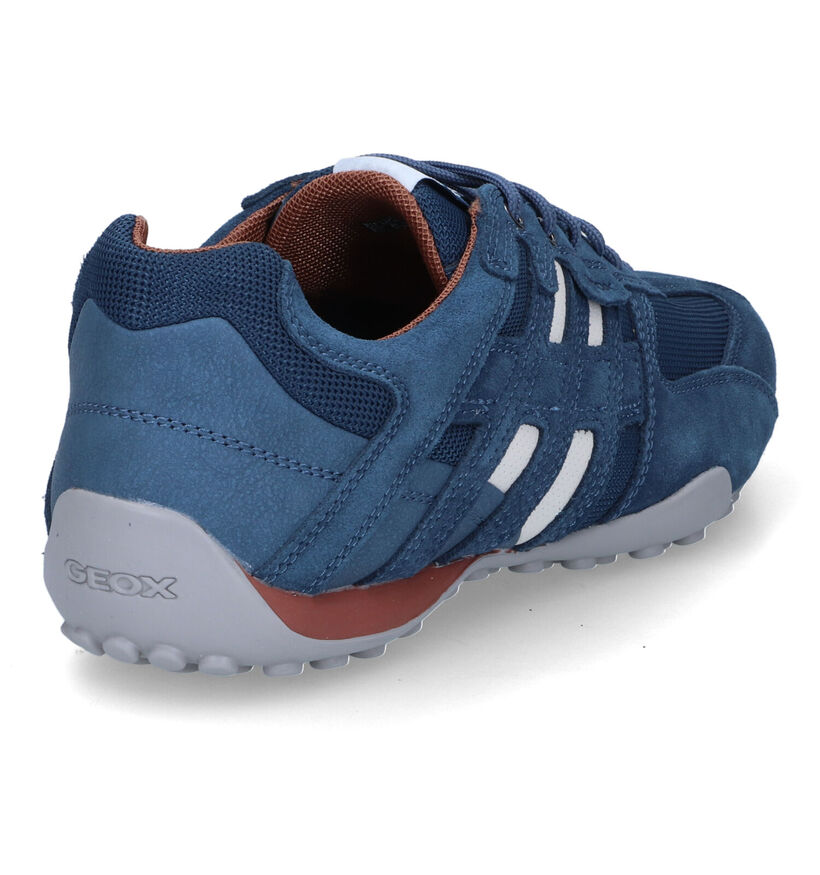 Geox Snake Chaussures à lacets en Bleu en daim (313212)
