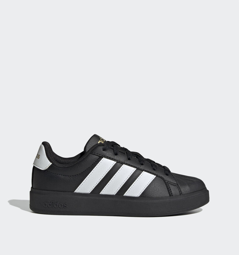 Adidas Streettalk J Baskets basses en Noir pour gar&ccedil;ons (372695) - pour semelles orthop&eacute;diques