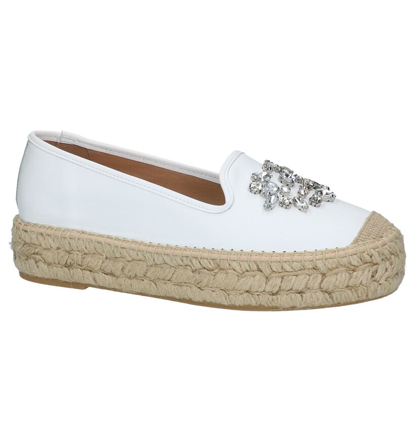 Witte Espadrilles met Steentjes Conchisa Antonella, , pdp