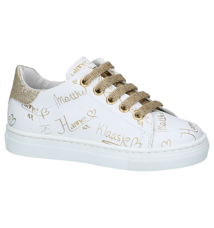 Witte Sneakers K3 met Gouden Handtekeningen in kunstleer (213085)