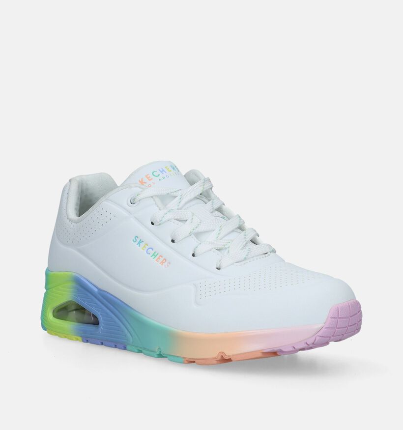 Skechers Uno Rainbow Souls Witte Sneakers voor dames (344741)