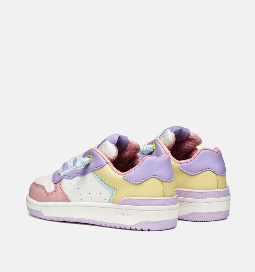 Geox Washiba Witte/Pastel Sneakers voor meisjes (370118) - geschikt voor steunzolen