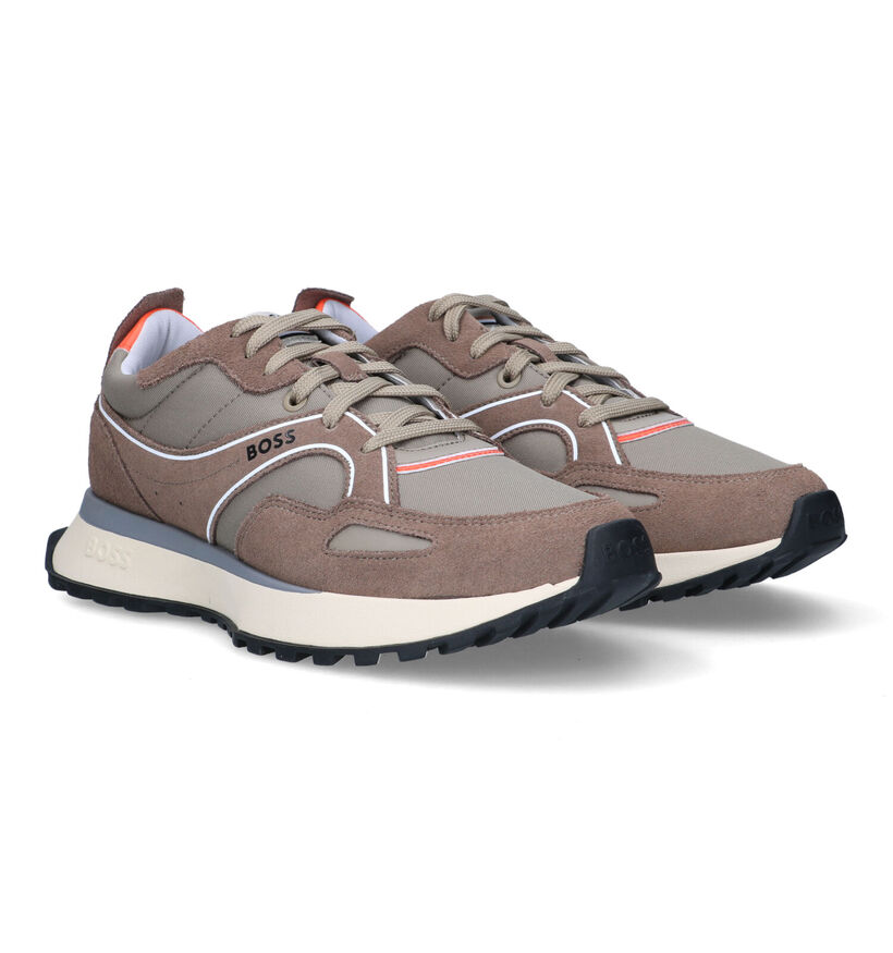 Boss Jonah Runn Beige Sneakers voor heren (320711) - geschikt voor steunzolen