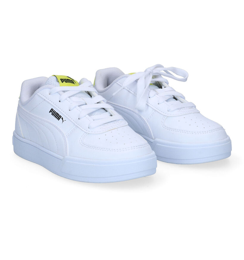 Puma Caven Witte Sneakers in kunststof (301820)