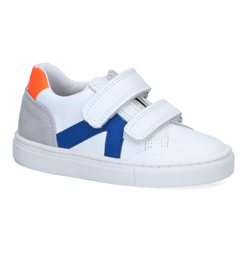 CKS Cedric Witte Velcroschoenen in leer (308261)