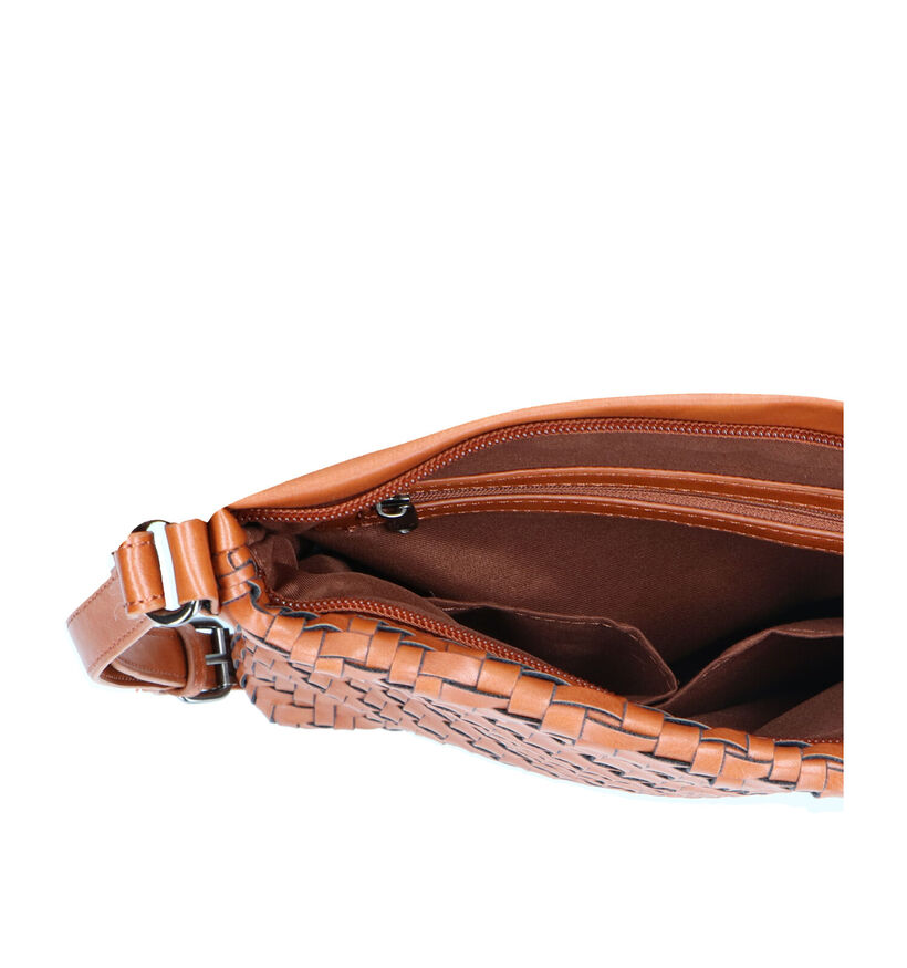 Marco Tozzi Cognac Crossbody Tas in kunstleer (299037)