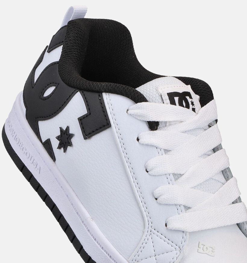 DC Shoes Court Graffik Baskets basses en Blanc pour filles, gar&ccedil;ons (368720) - pour semelles orthop&eacute;diques