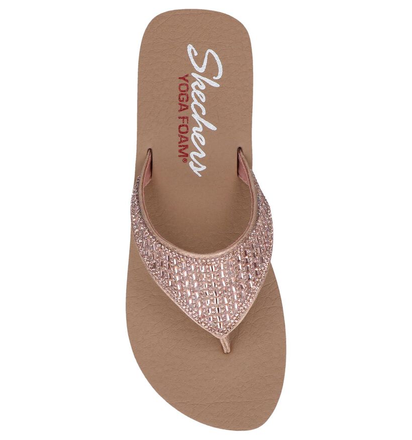 Zwarte Slippers Skechers Yoga Foam in stof (240500)