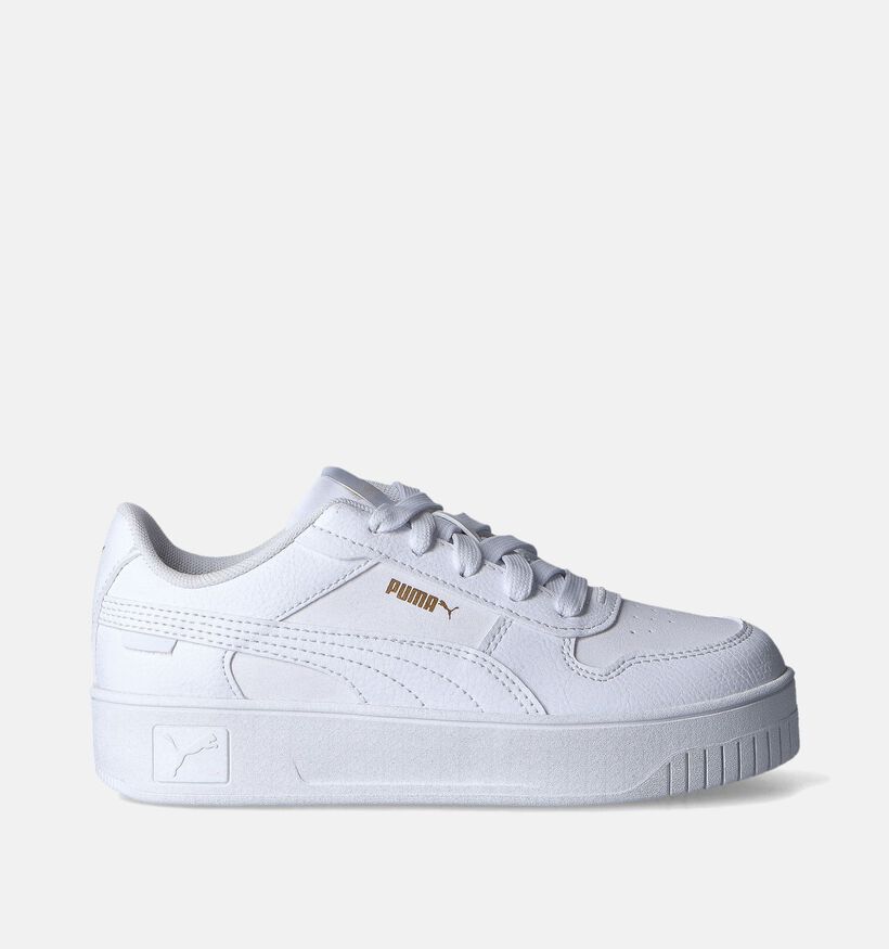 Puma Carina Street Baskets en Blanc pour filles (350393) - pour semelles orthopédiques