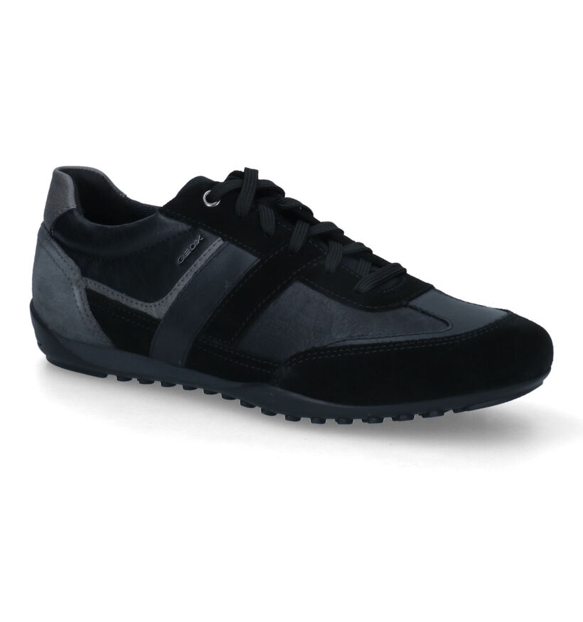 Geox Wells Chaussures basses en Noir en cuir (315803)