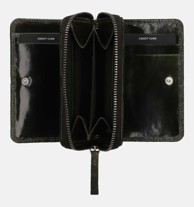 Burkely Colbie Porte-monnaie zipp&eacute; en Vert kaki pour femmes (380459)
